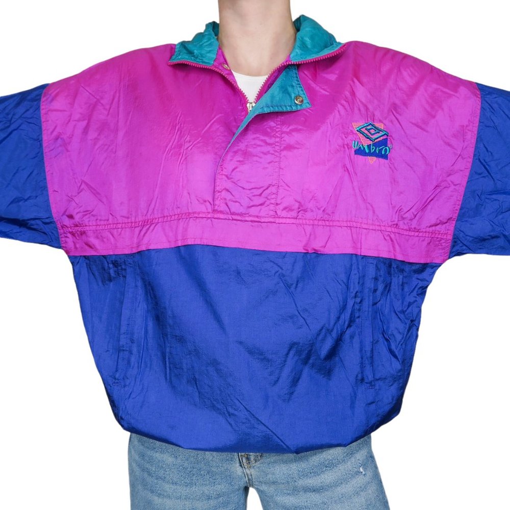 Vintage 90s Umbro Colorblock Pullover Windbreaker